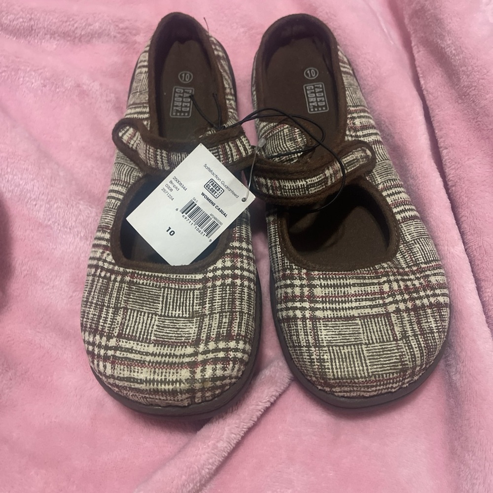 Plaid Mary Jane Flats
